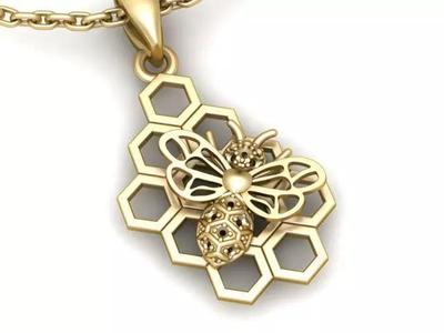 Stylish Honey Pendant 3d Printable Model