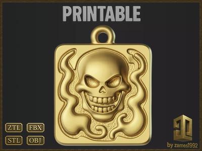 Stylized Skull Pendant