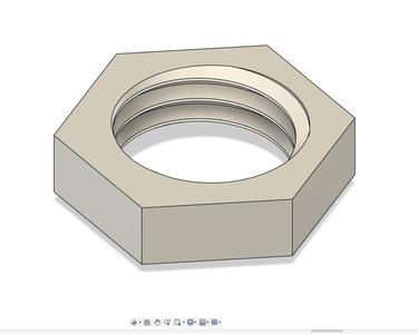 Locking nut M10x1.5 3mm widened for the FPV Gimbal by Bacon2002