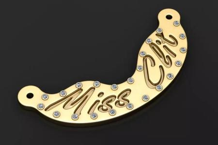 custom name pendant 3D printable model