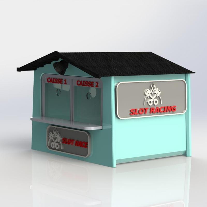 Slot Racing 1/32nd scale model of a ticket booth Aromur