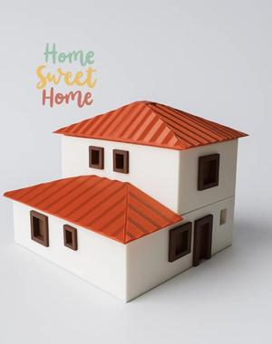 Realistic house with detailed rooms