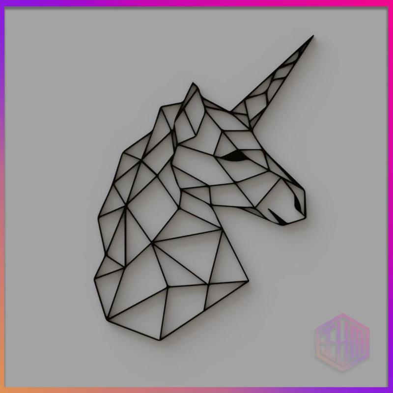 DECORATIVE GEOMETRIC UNICORN