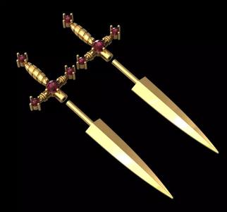 Sword earrings