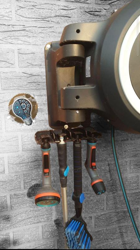 Holder for Irrigation Accessories (Gardena Wall Mounted Hose Box RollUp compatible)