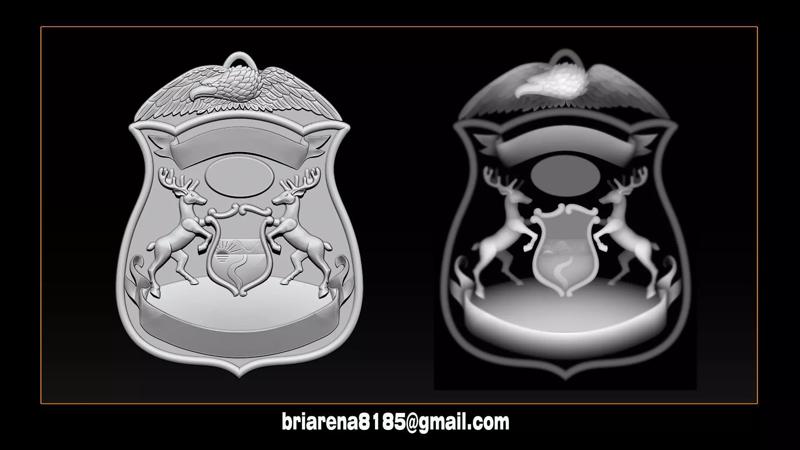 Police Badge Pendant - Michigan State Police