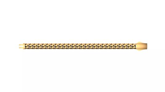 8mm Ready to print cuban chain with lock