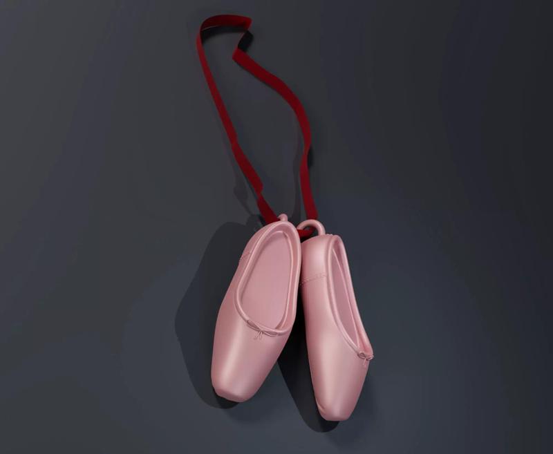 Ballerina Shoes Keychain