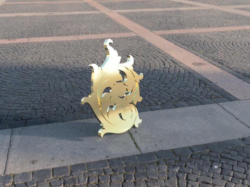 baroque ornamental pattern floral motif