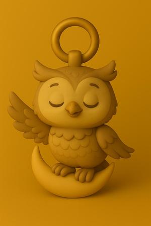 Moonlit Owl Charm