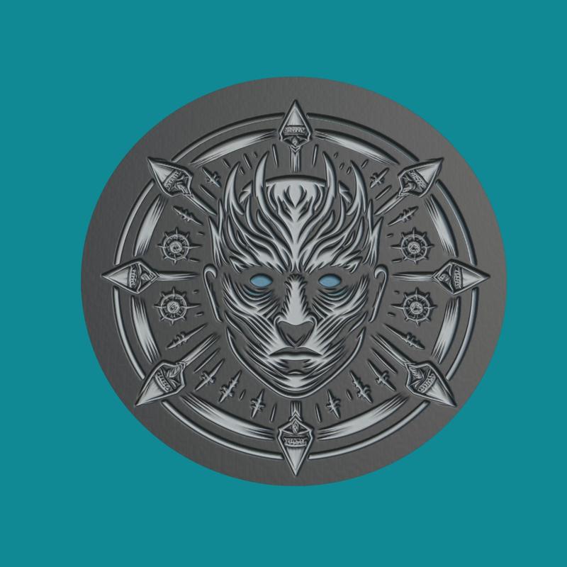Night King Print Model Night King Medallion Night King Wall Decor