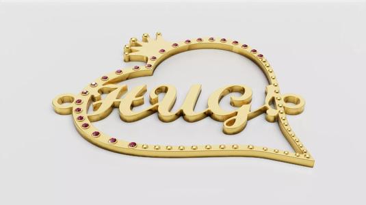 Women Brooch Letter Shape Rhinestone Luxury Stainless