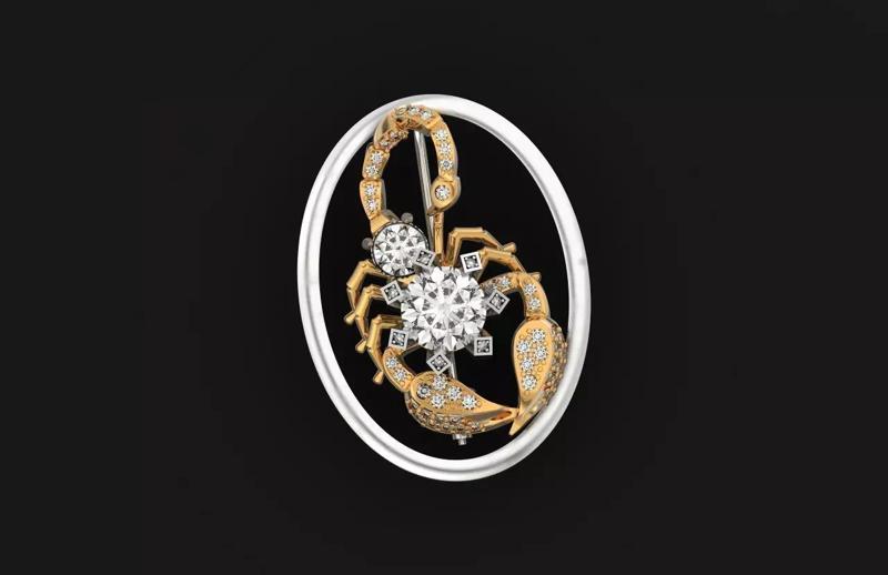 brooch scorpion 766
