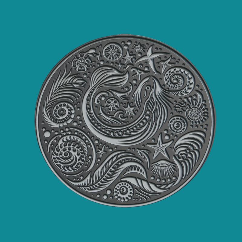 Sea Medallion Sea 3d Print Model