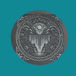 Waterfall Medallion Waterfall 3d Print Model