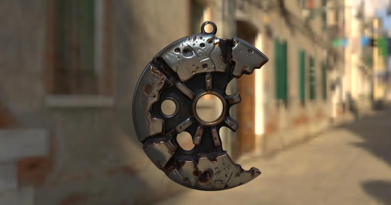 Moon shard artifact | Stalker style pendant, medallion, cosplay