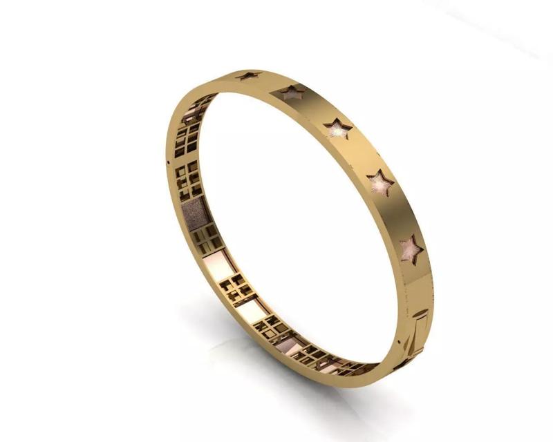 Gold Star Bracalet scrub pattern 8k-21k