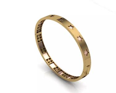 Gold Star Bracalet scrub pattern 8k-21k