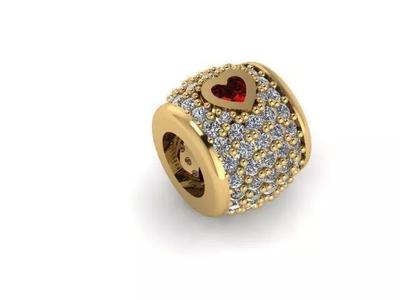 heart-stoned charm ball
