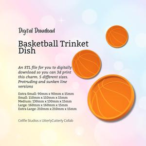Basketball Trinket Dish STL File - Digital Download -5 Sizes- Homeware, Boho Modern Design
