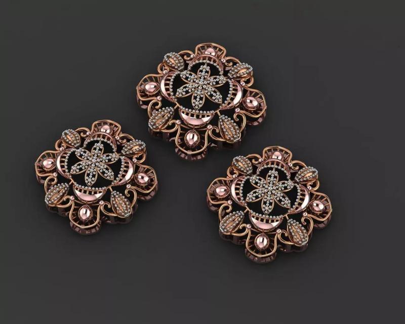 Flower Wire Mesh Ultra Vision Necklace Pendant Link