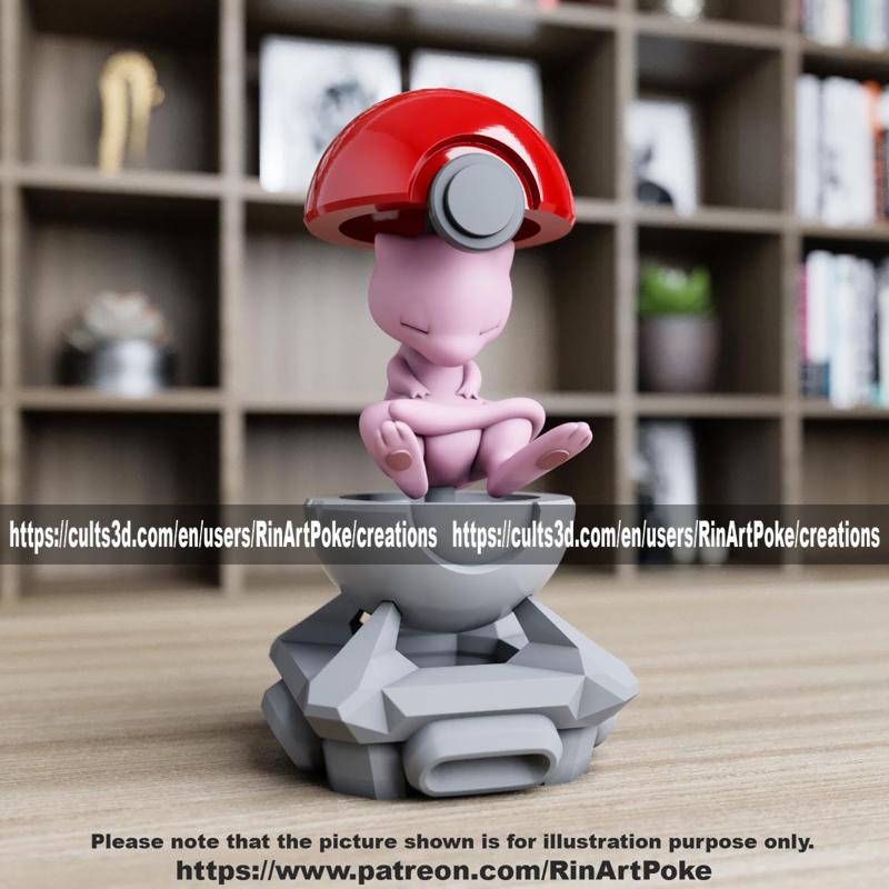 mew in the pokeball from pokemon