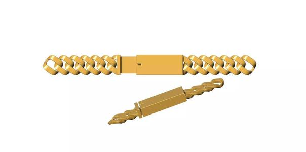 Cuban Chain for Bracelet and Necklace Design with Lock