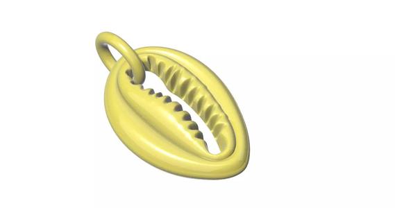 Ocean Shell pendant design for gold and silver