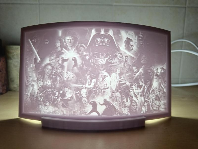 Star Wars Lithophane Arc Photo Lamp