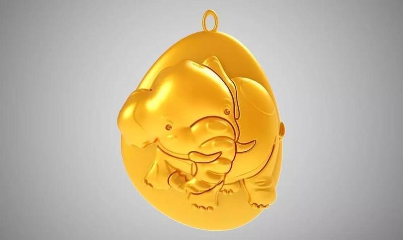 Rock Elephant Necklace