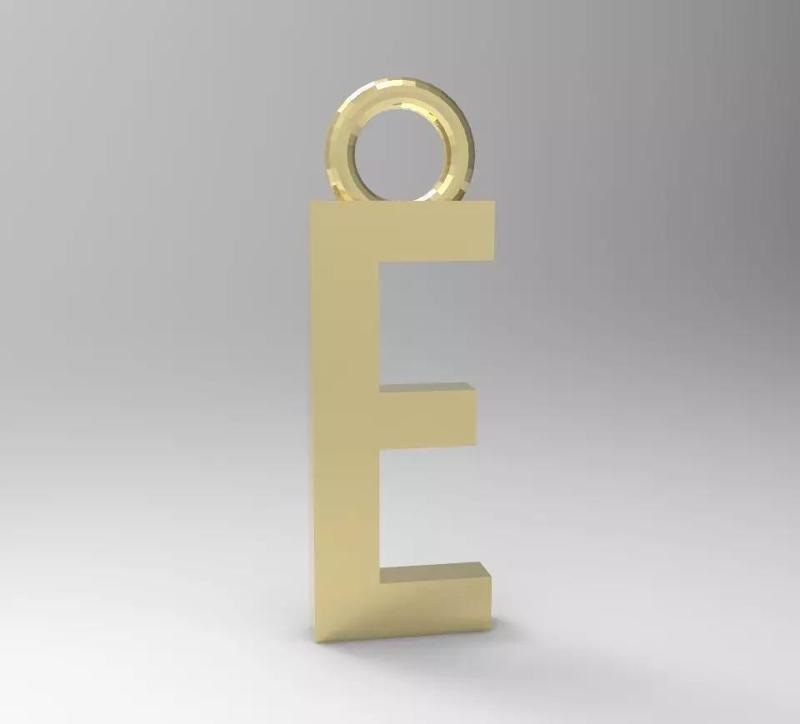 ALPHABET LATTER E PENDANT 3D model