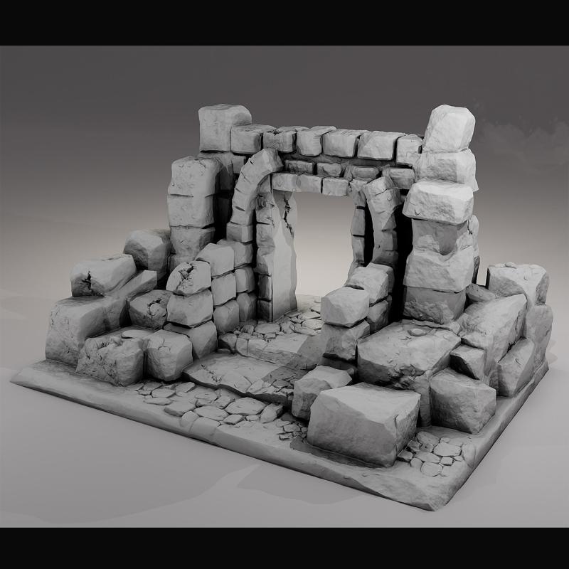Dark Dungeons tabletop accessories - stone entrance