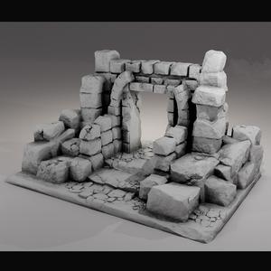 Dark Dungeons tabletop accessories - stone entrance