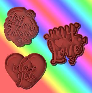 CUTTER OF COOKIES VALENTINE'S DAY 3 CORTANTES SAN VALENTIN