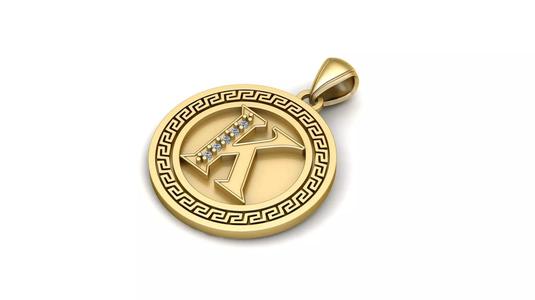 Alphabet K Pendant 3d Printable Model
