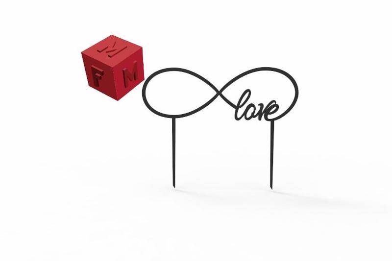 Infiniti Love Cake Topper