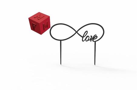 Infiniti Love Cake Topper