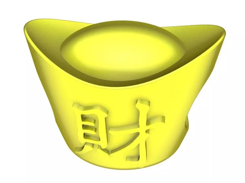 6659 Chinese Gold Bar Charm Pendant