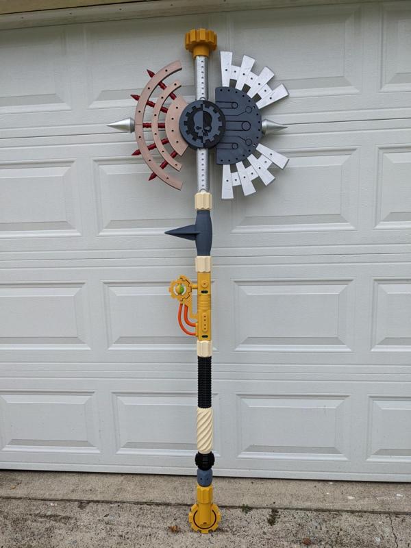 Life-sized Mechanicus battle axe