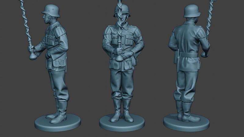 German musician soldier ww2 Stand Tambourstock G8