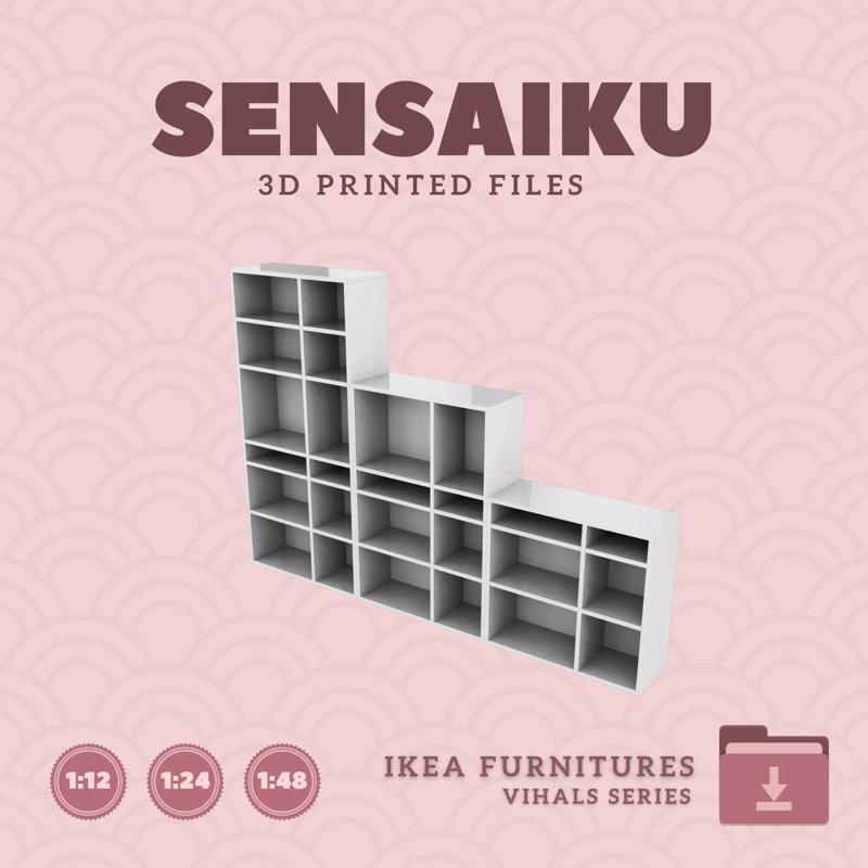 VIHALS Shelving Combo 01 for Mini Dollhouse - IKEA - 3D Print