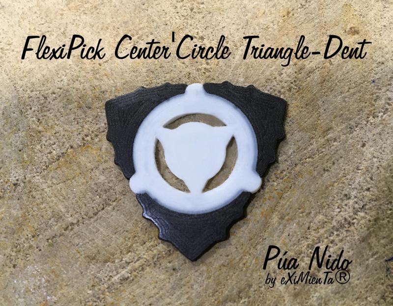 FlexiPick Center's Circle Triangle-Dent 3D Guitar Pua