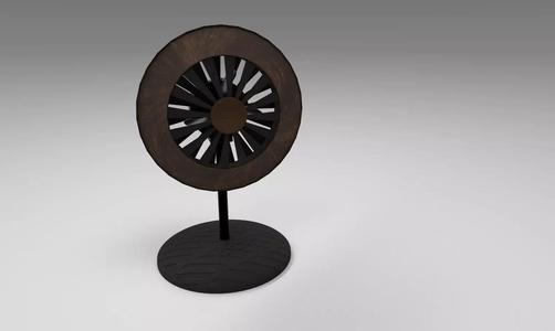WOODEN COVERED STANDING FAN