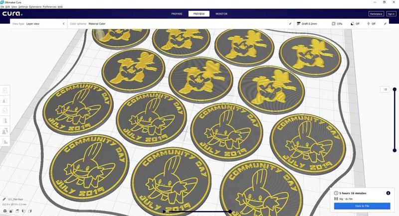 Pokemon Go Community Day #19 coin - Mudkip