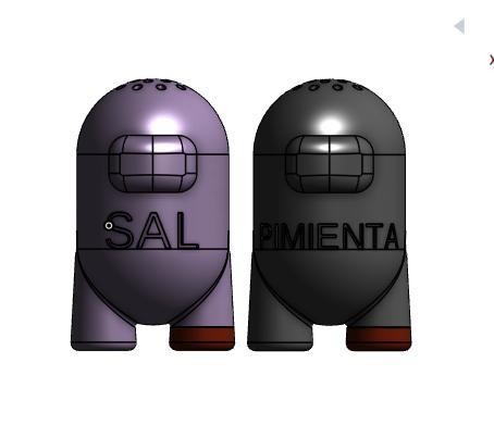 SALPIMENTERO AMONGUS SALT PEPPER text in CASTELLANO