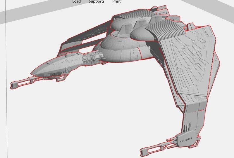 Klingon warship bird of prey from star trek lower decks