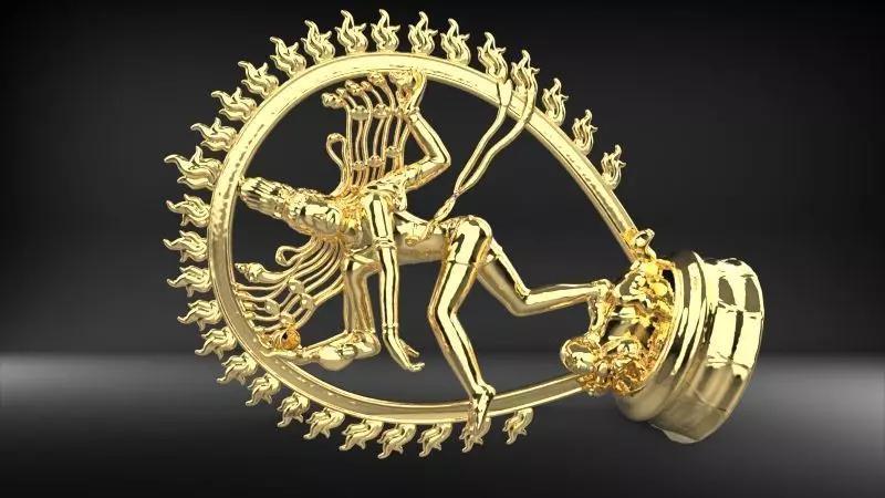 Shiva Nataraja Lord dancing Stance 3D Sculpture Statue 3D