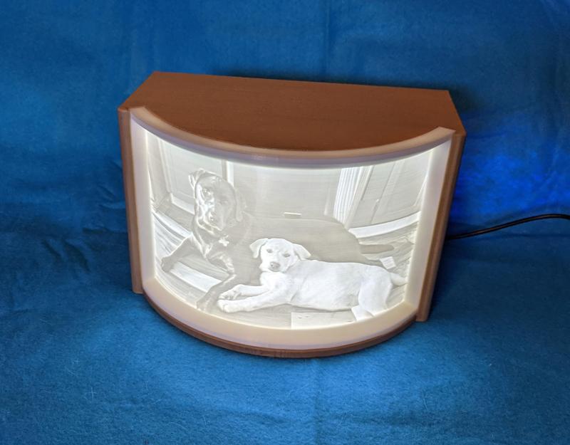 Backlit Interchangeable Curved Lithophane Box/Frame