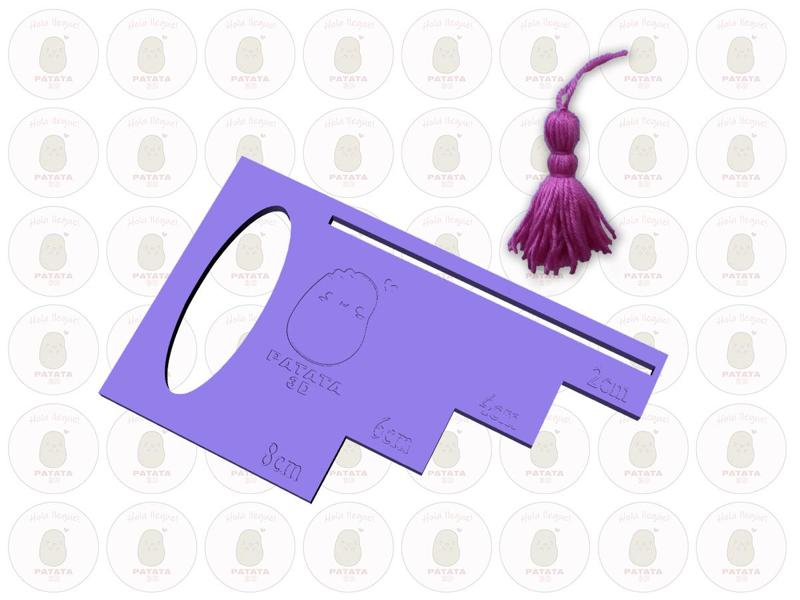 Borlera Regla Guia Para Crear Pompones De Hilo 2 4 6 Y 8 Cm