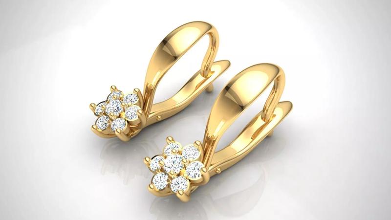 Earring E11 The luxury female earring with gems
